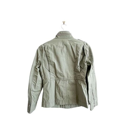 Gap Military Utility Jacket Olive Green Cargo High Neck Women's S Patch Pockets - Picture 2 of 8
